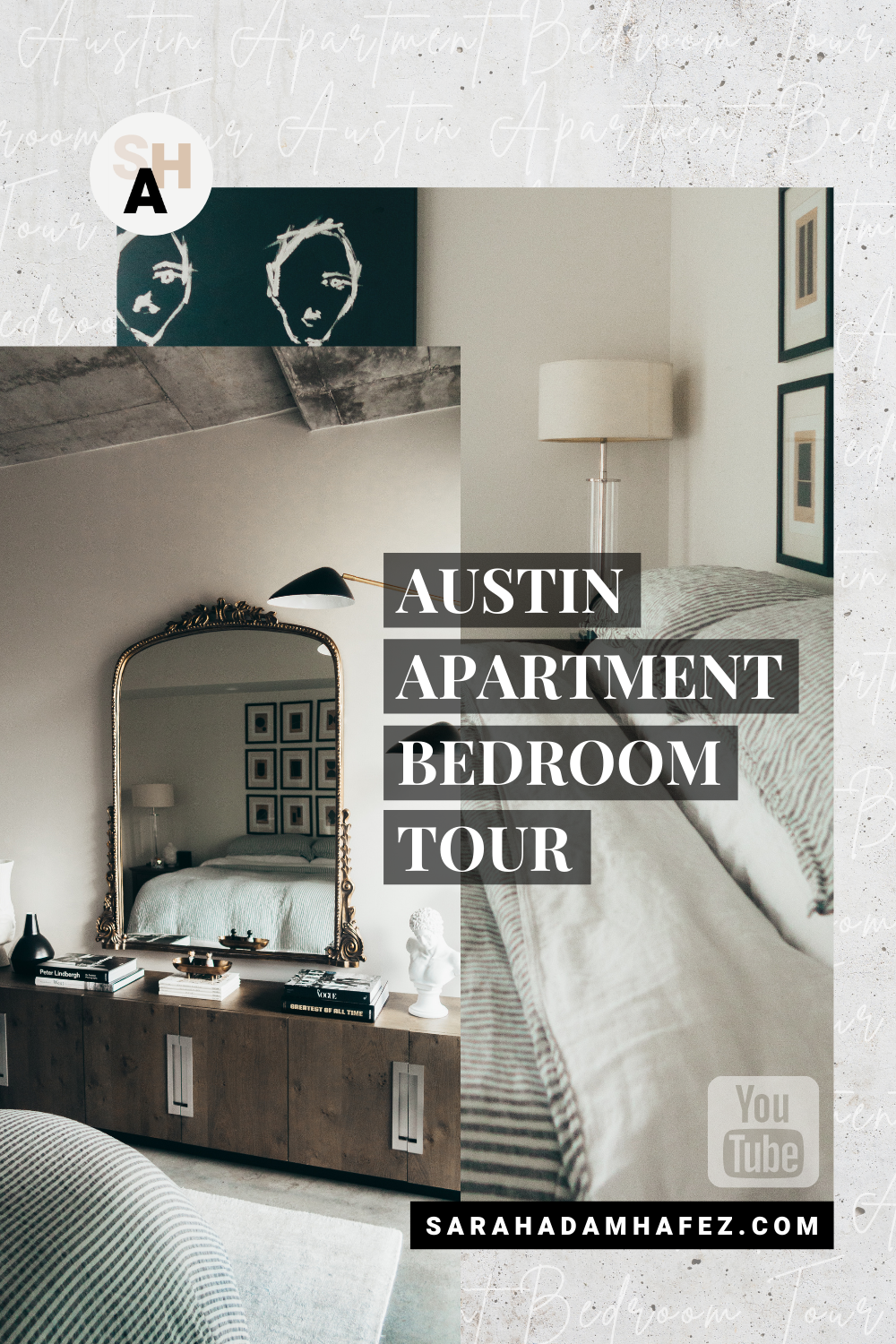 austin apartment tour, apartment tour, bedroom tour, modern home decor, sarah adam hafez, sarah adam hafez bedroom